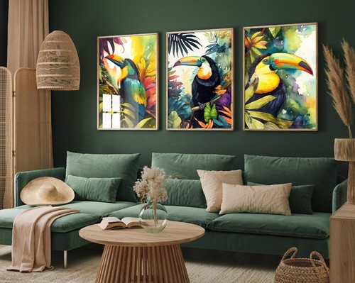 Set three toucan paintings - of,