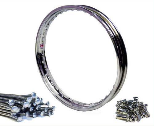 Polished rim spoke set - rim, &