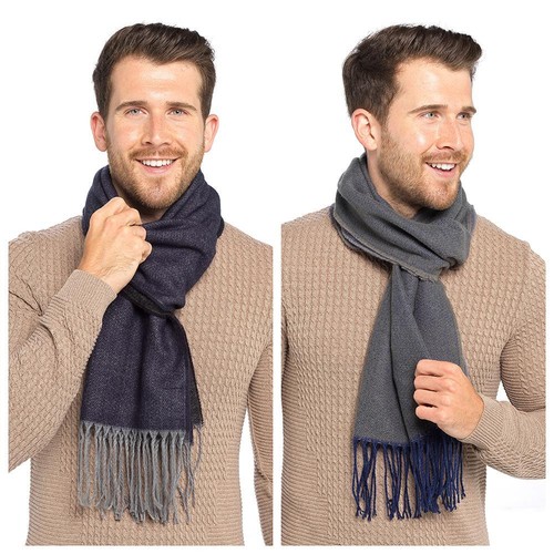 Men scarf reversible brushed - reversible,