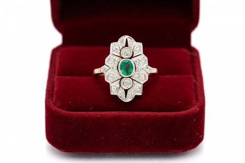 Antique ring with diamonds - , and