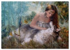 YOUNG GIRL Forest Nymph & Wolf