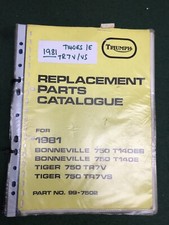 Triumph 750 T140E TR7V S 1981 Replacement Parts Catalogue Spares Book #78