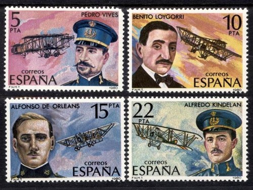Spanish stamps 1980 - -, aviation