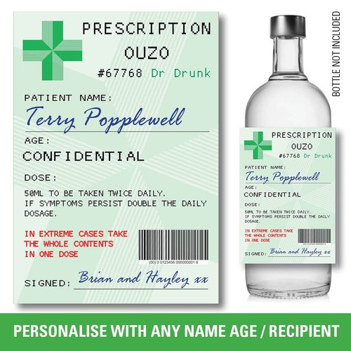 Personalised ouzo prescription - personalised,