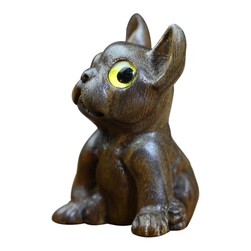 Wood carved dog decoration - dog, for