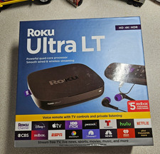 Roku Ultra LT 48662RW BLACK ( Model released 2019) Bought new in the US 2021