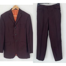 Ozwald Boateng Brown Wool Suit Size 38R Bespoke Couture Men’s