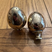 2 Antique Brass Bed Knobs 90mm