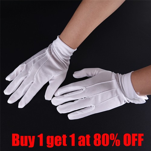 1pair white formal gloves men - white,