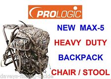 PROLOGIC MAX5 HEAVY DUTY BACKPACK CHAIR CARP FISHING HUNTING SHOOTING RUCKSACK