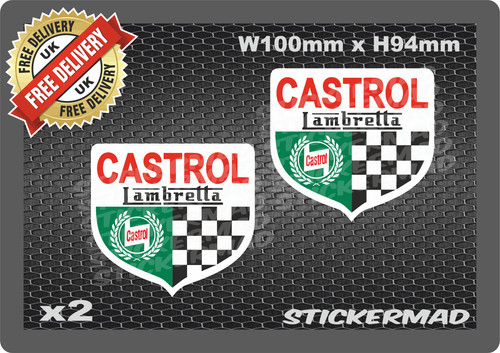 Castrol oil lambretta shield - castrol,