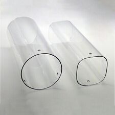 Long Tube Clear Square Cylinder Glass Shade Replacement for Candlestick Lamp