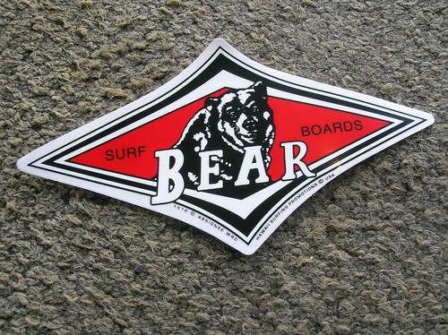 Vintage bear 1978 surfing - bear,