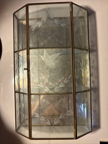 1970s brass glass - brass, curio