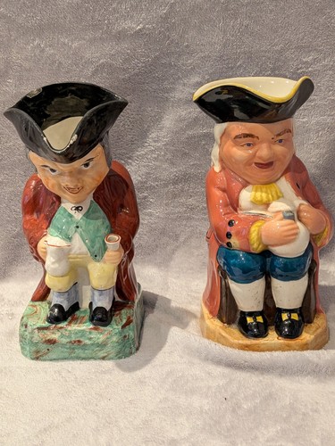 Pair vintage hand painted - pair,