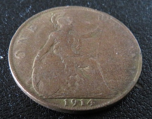 1914 king george penny - king, v