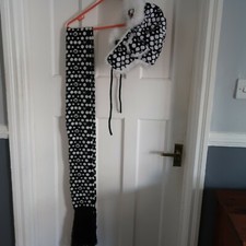 ANIMAL BLACK & WHITE HAT & SCARF SET