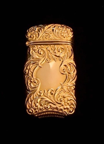10k gold vesta match safe - 10k,