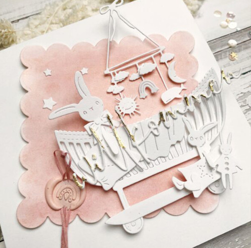 Baby crib cradle metal - baby, cutting
