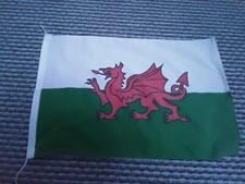 Vintage Wales Boat Flag sailing boating nautical water sports Welsh Dragon
