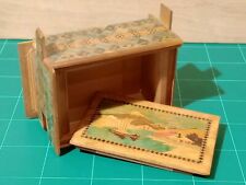 Vintage Handmade Wooden Inlay Japanese Puzzle Box 1950s Full Working Order 15cm