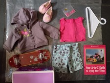 American Girl Skateboard Outfit - JLY, used, boxed, complete, retired