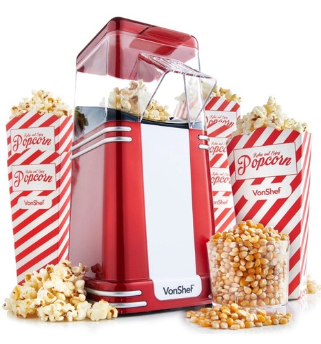 Vonshef popcorn machine retro - popcorn,