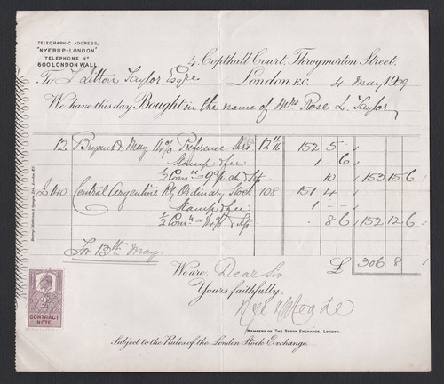 1909 bryant may share - 1909, &