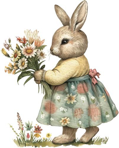 Colourful peter rabbit flower - colourful,