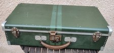 "L@@K" Vintage Green Line Aluminium Suite Case 1940s 23" x 13" x 6" with Key