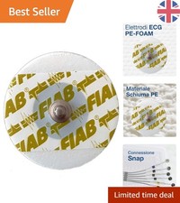 50 Pack Universal Disposable ECG Electrodes - Latex Free, Pediatric Size Ø40 mm