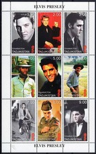 Tajikistan 1999 ELVIS PRESLEY  " King of Rock and Roll "- Bicycle Sheet (9) MNH