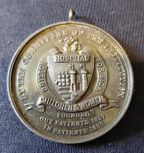 Antique bronze prize medal - antique,