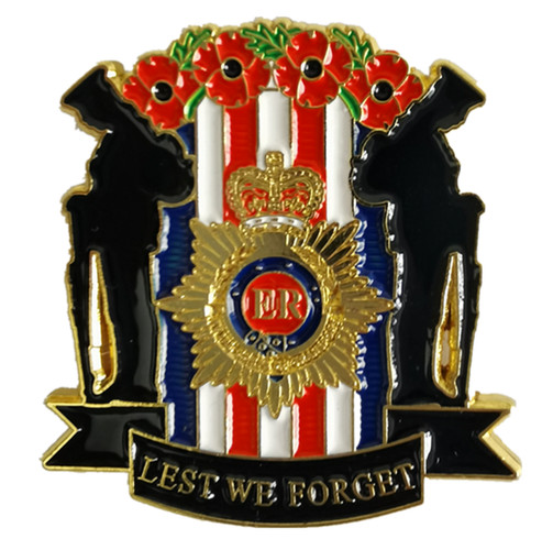 Purple poppy pin badge - poppy,