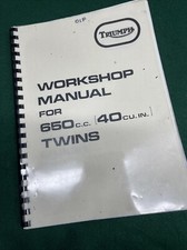 Triumph 650 Unit OIF Workshop Manual 1961-76 Reprint Used
