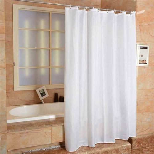 Fabric shower curtain plain - curtain,