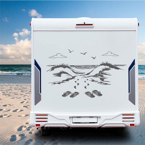 Beach dune sticker motorhome - beach,