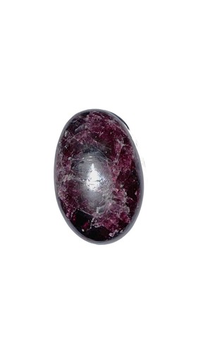 Red garnet polished palm stone - red,
