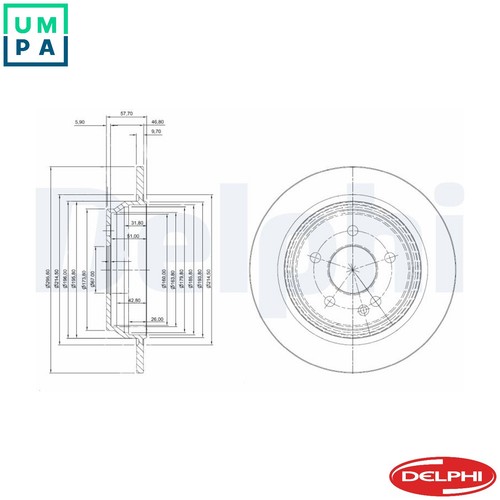 Brake disc bg3969 - disc, for