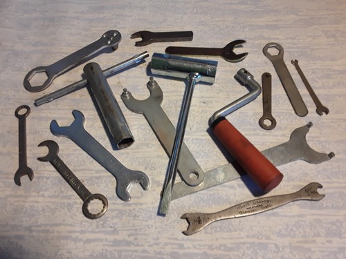 Motorcycle spanners wrenches - motorcycle, spanners,