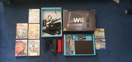 Nintendo wii black console - black,