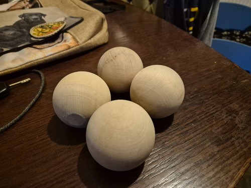 Beech wooden balls 4off - beech,