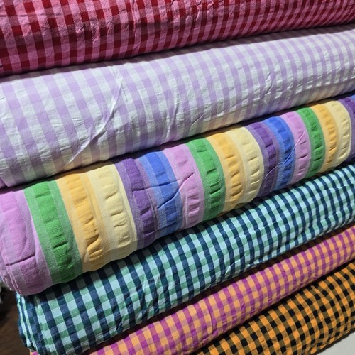Gingham 100 cotton - gingham, seersucker