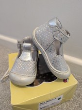 Geox Bellamy Baby Girl White/Silver Crawl Star Blanc Size 19