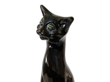 Vintage Brannam Pottery, Barnstaple, Large Black Cat 34cm Tall
