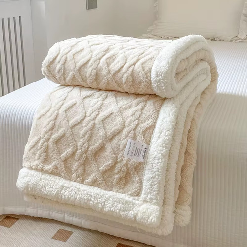 Thick fleece blanket double - thick,