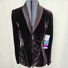 Silk Velvet Brown Jacket With
