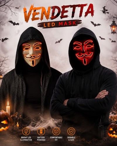 Vendetta led mask glowing - vendetta,
