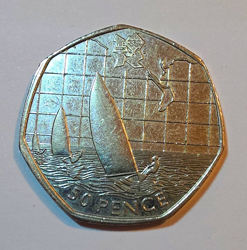 2011 sailing 50p coin - sailing,