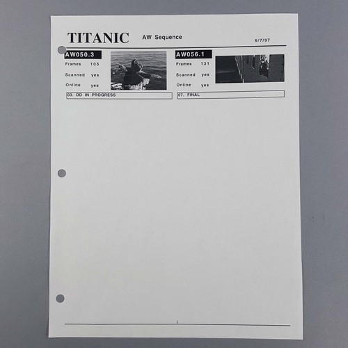 Titanic sequence vfx - aw,